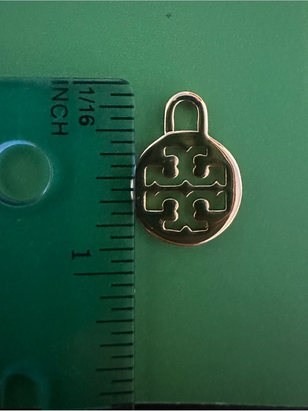 Tory Burch Logo Gold Charm pendant - Picture 2 of 2